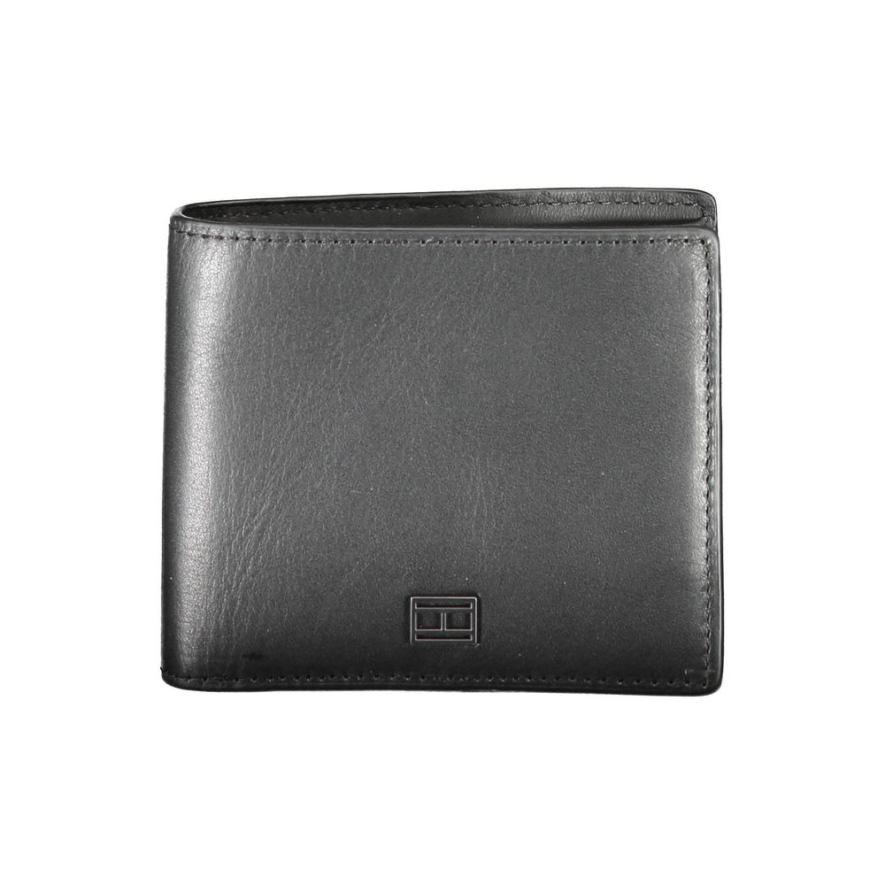Tommy Hilfiger – Schwarze Lederbrieftasche für Herren