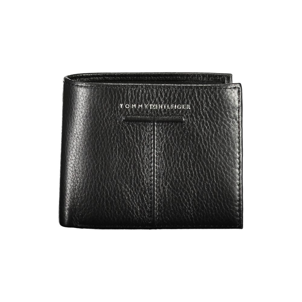 Tommy Hilfiger – Schwarze Lederbrieftasche für Herren