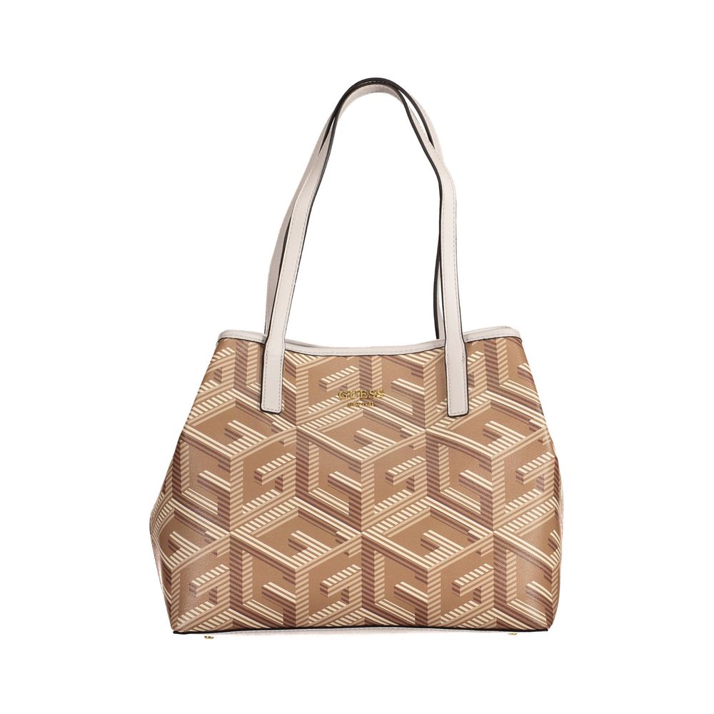 Guess Jeans Beige Polyethylen Damen Handtasche