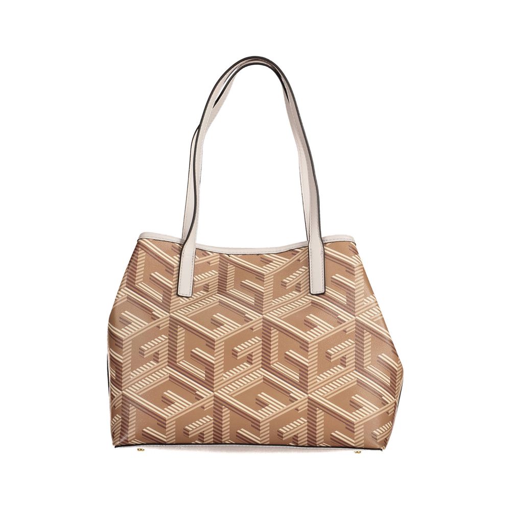 Guess Jeans Beige Polyethylen Damen Handtasche
