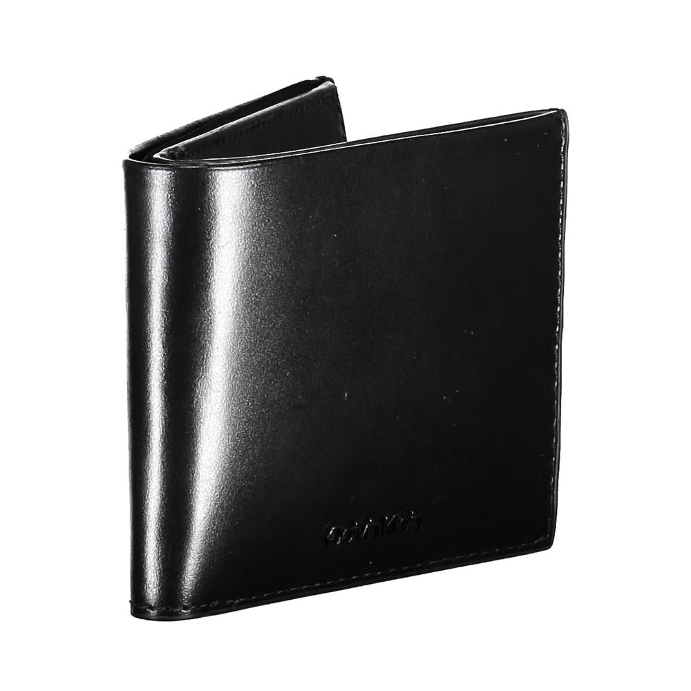 Calvin Klein Herren-Geldbörse aus schwarzem Leder