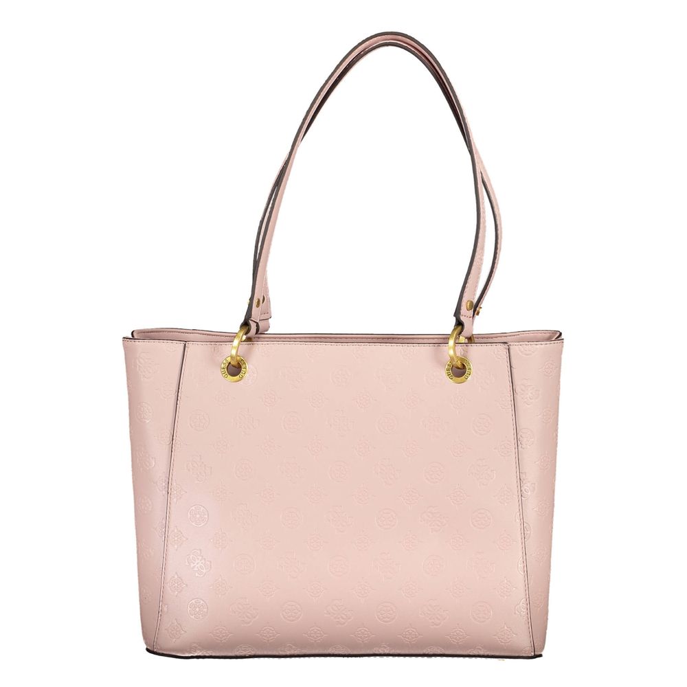 Guess Jeans – Handtasche aus Polyethylen in Rosa