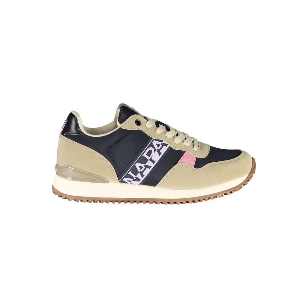 Beige Schnür-Sneakers mit kontrastierenden Details von Napapijri