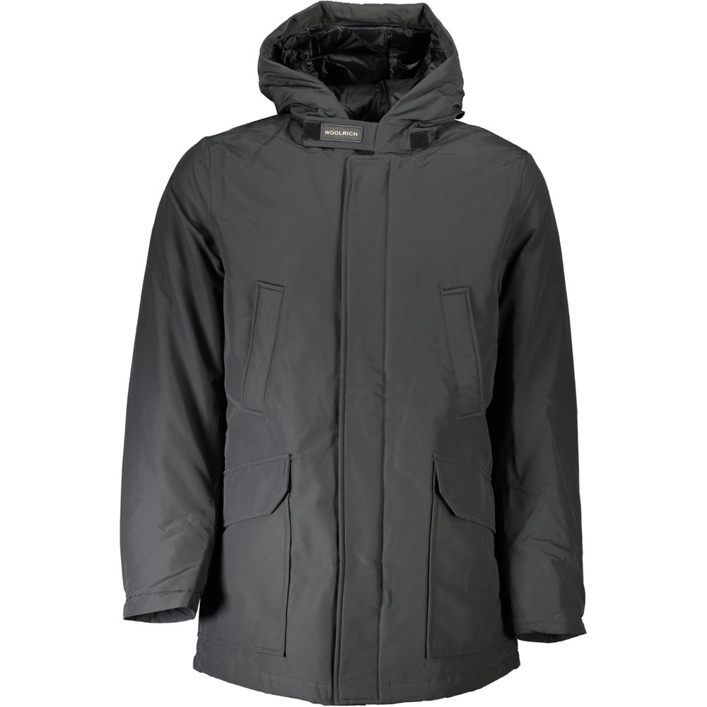 Jachetă Woolrich maro din bumbac pentru bărbați