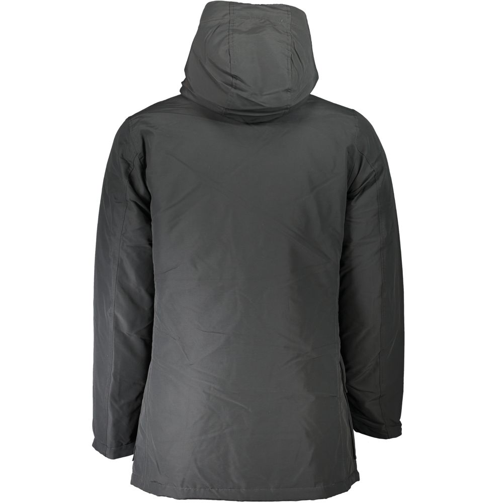 Jachetă Woolrich maro din bumbac pentru bărbați