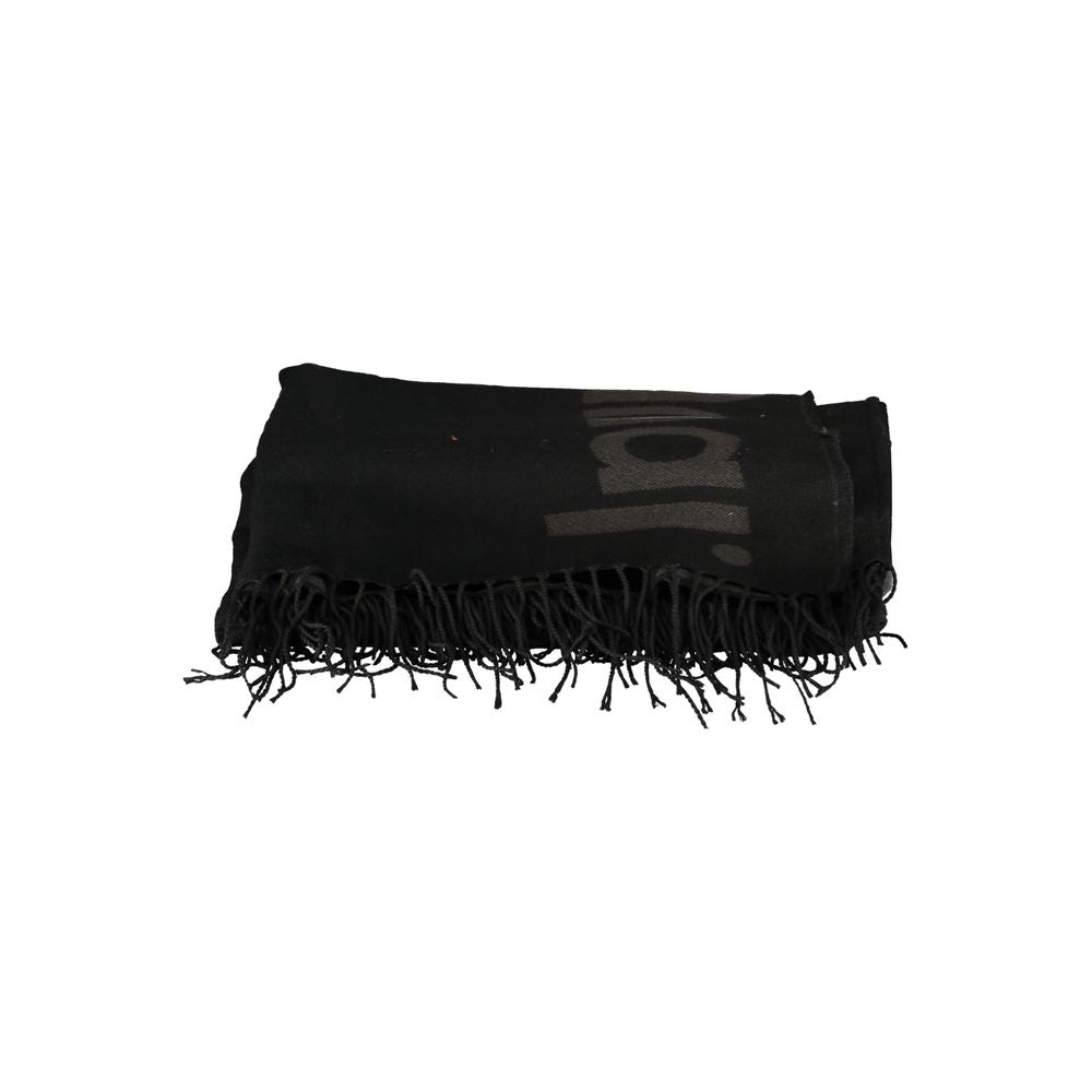 Desigual – Schicker Poncho mit Kontrastdetails in zeitlosem Schwarz