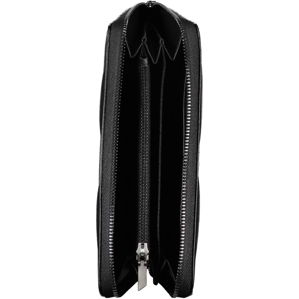 Portofel elegant Calvin Klein Sleek negru cu blocare RFID și logo