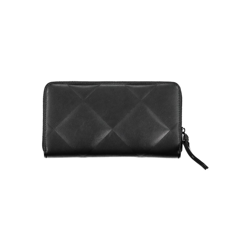 Portofel elegant Calvin Klein Sleek negru cu blocare RFID și logo