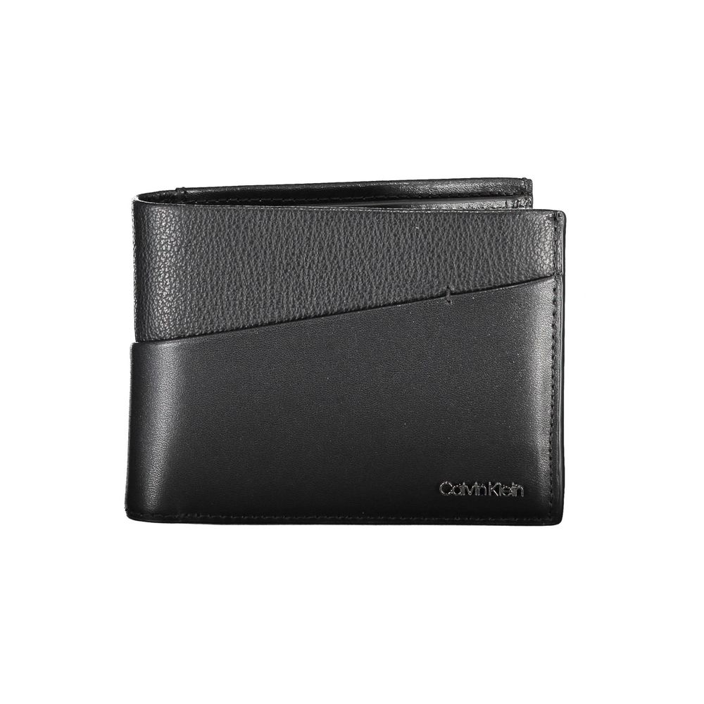Portofel elegant din piele pentru bărbați, pliabil, Calvin Klein