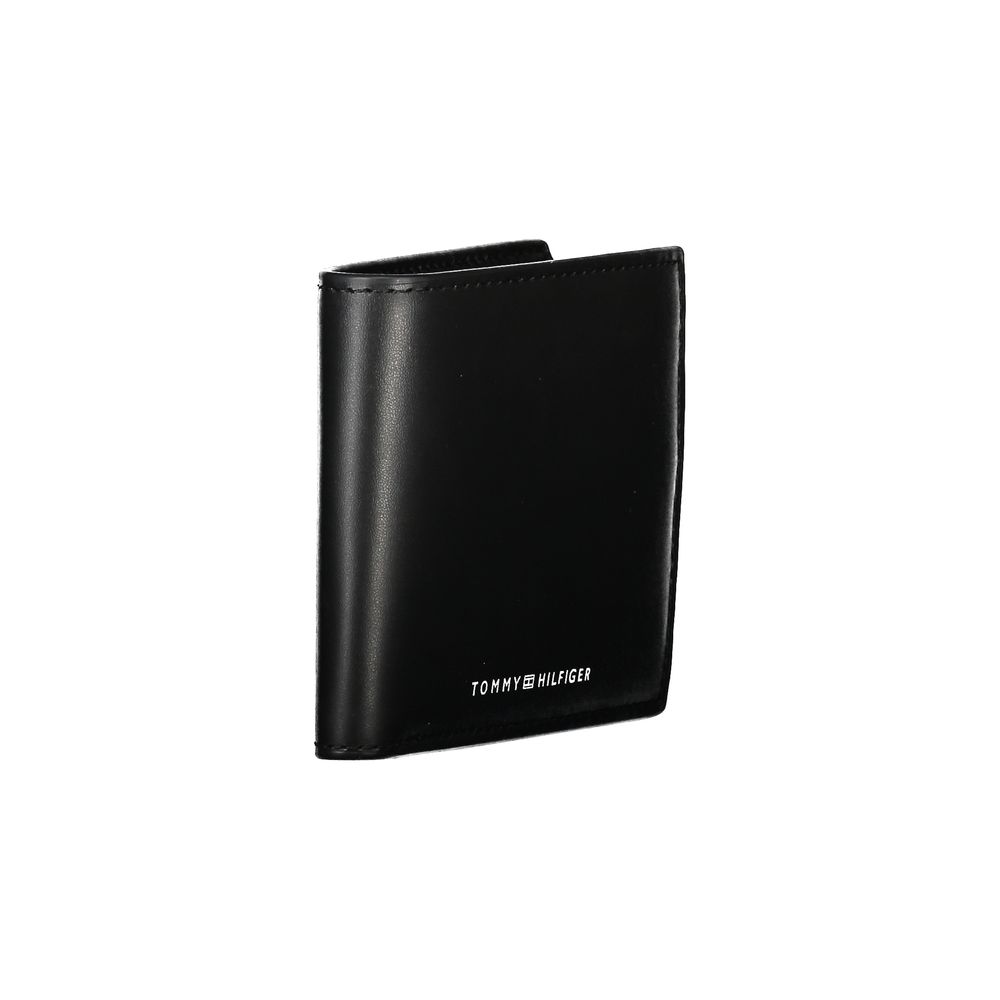 Tommy Hilfiger – Schwarze Lederbrieftasche für Herren