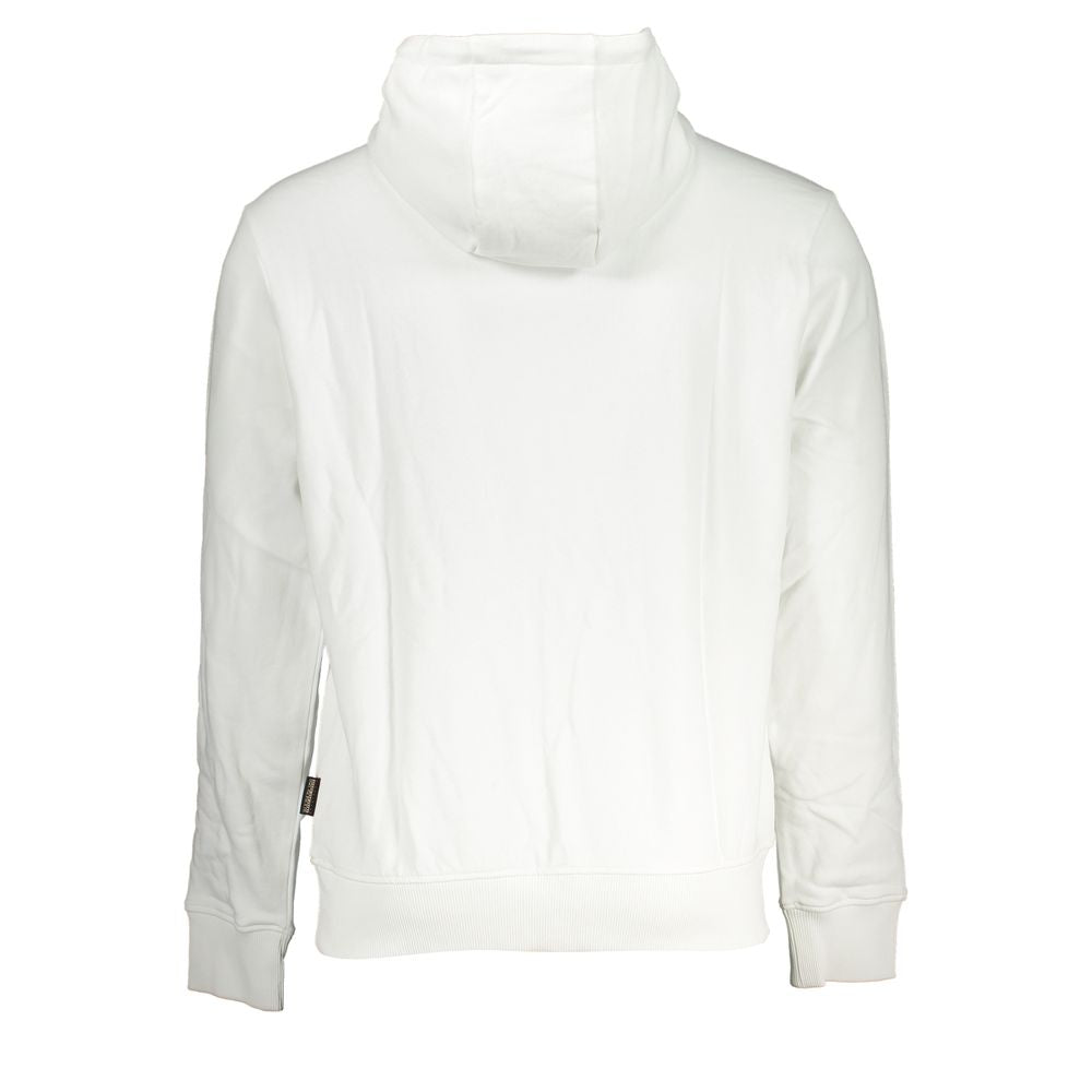 Napapijri – Eleganter weißer Baumwollpullover mit Kapuze