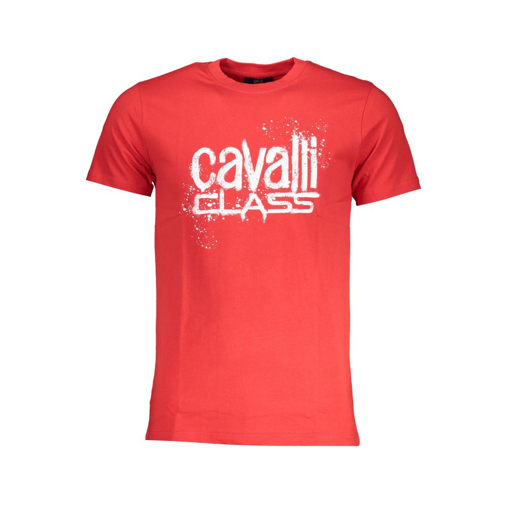 Tricou Cavalli Class roșu din bumbac