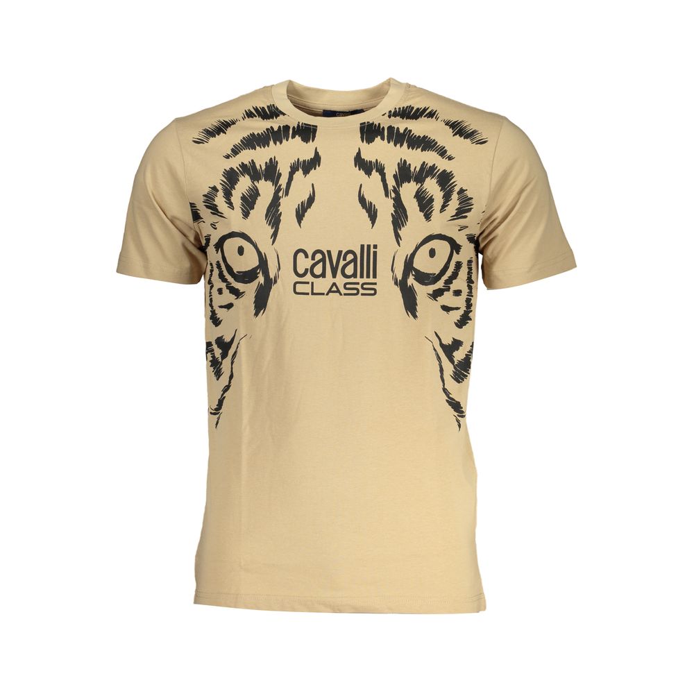 Tricou Cavalli Class bej din bumbac