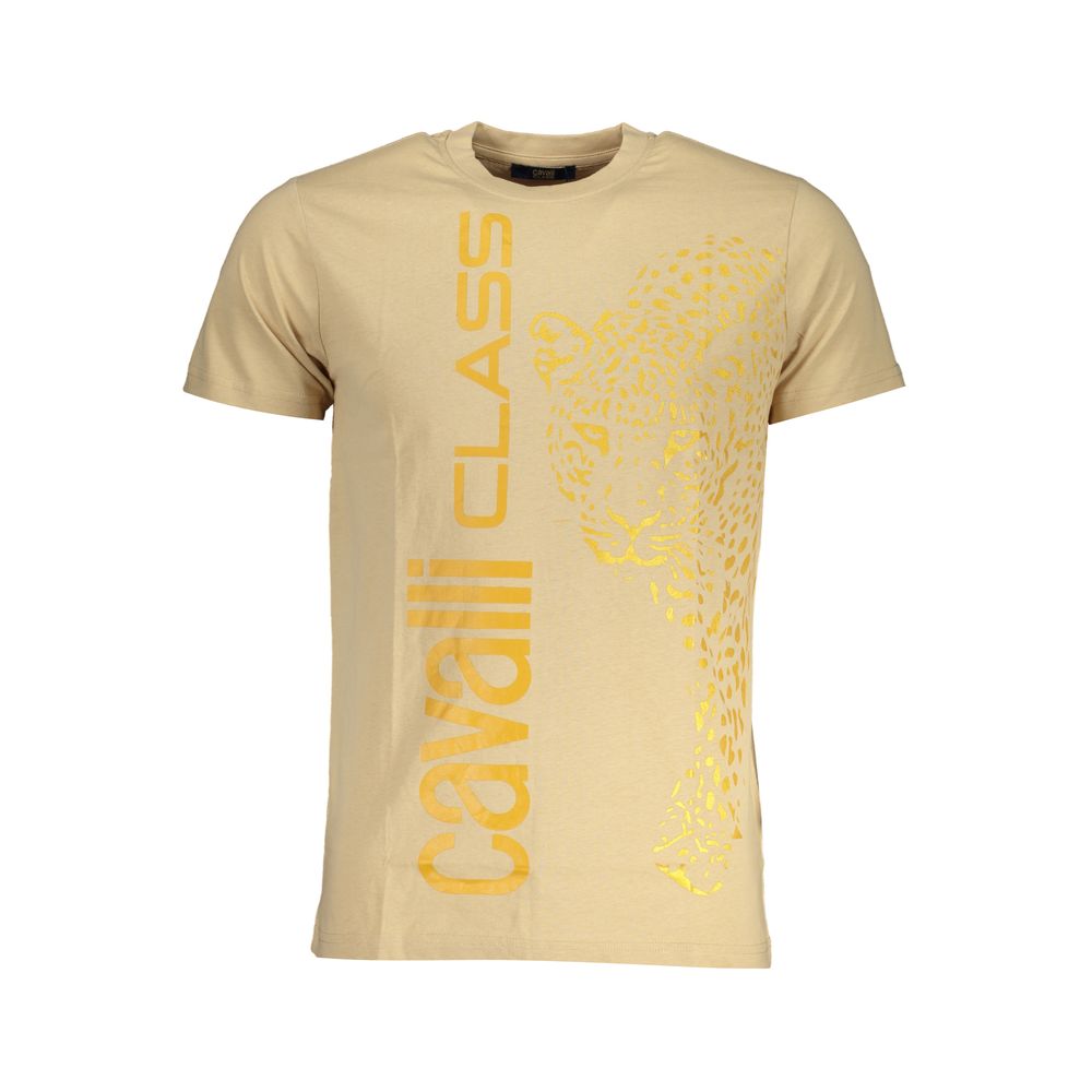Tricou Cavalli Class bej din bumbac