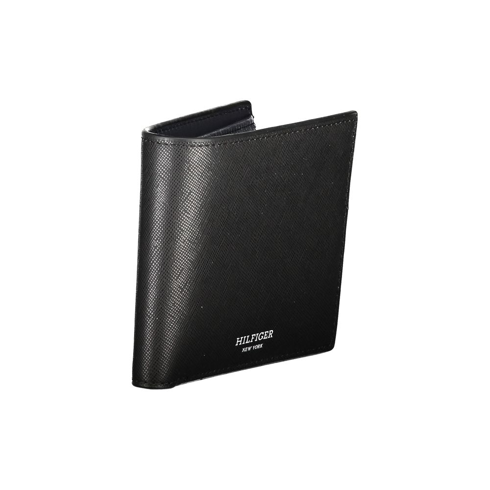 Tommy Hilfiger – Schwarze Lederbrieftasche