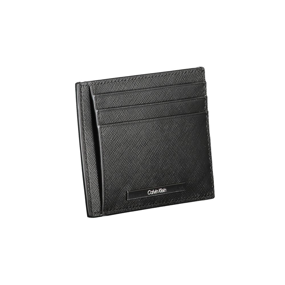 Calvin Klein Schwarze Lederbrieftasche