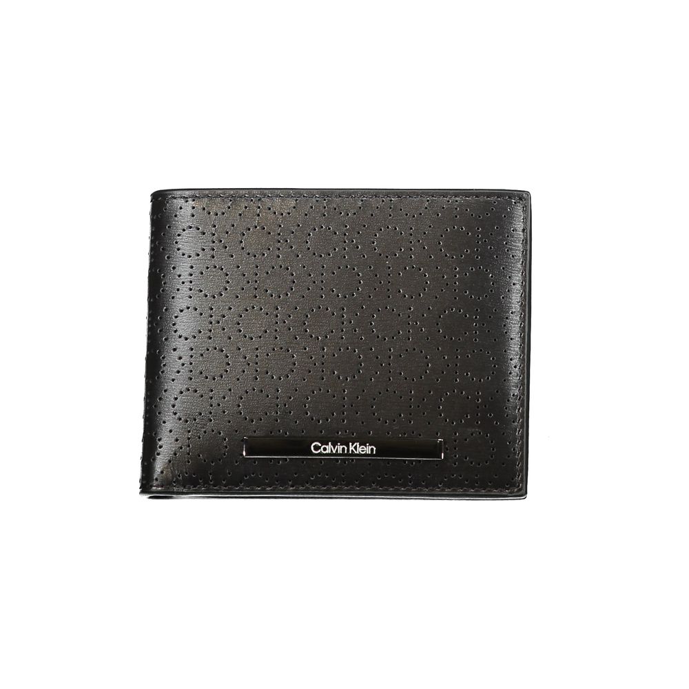 Calvin Klein Schwarze Lederbrieftasche