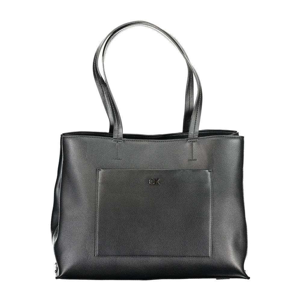 Geantă de mână Calvin Klein neagră din poliester