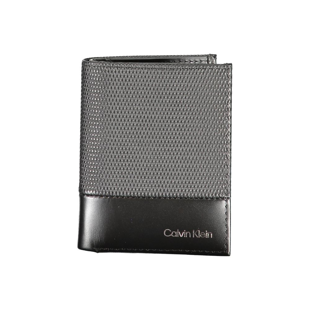 Calvin Klein Schwarze Lederbrieftasche