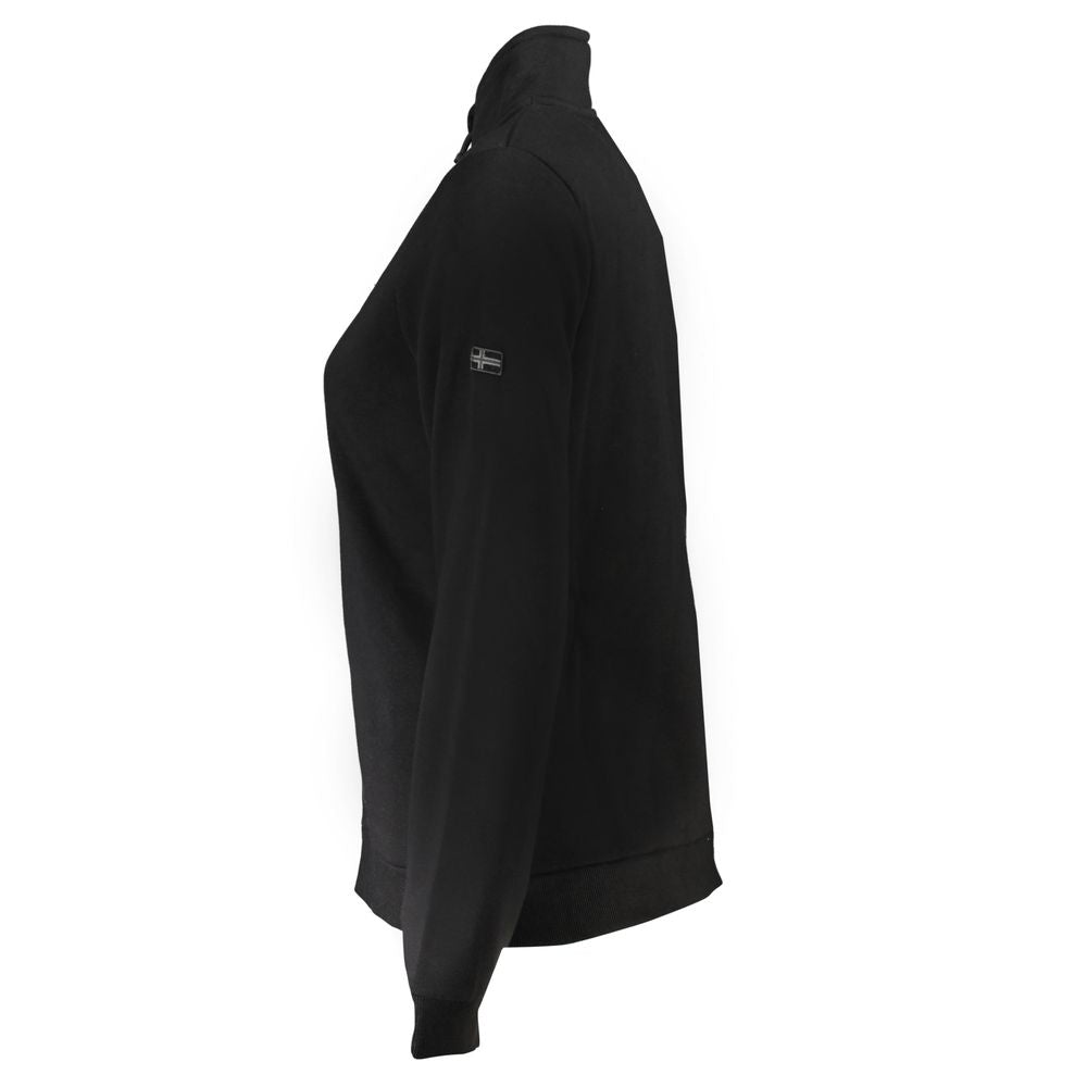 Norwegen 1963 Schwarzer Baumwollpullover für Damen