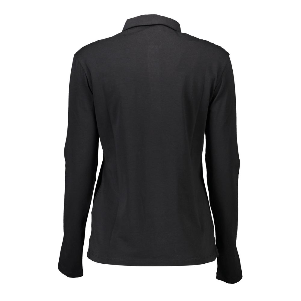 Tricou polo negru din bumbac pentru femei US POLO ASSN.