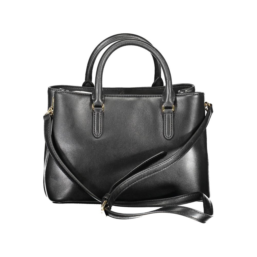 Geantă de mână Ralph Lauren din piele neagră
