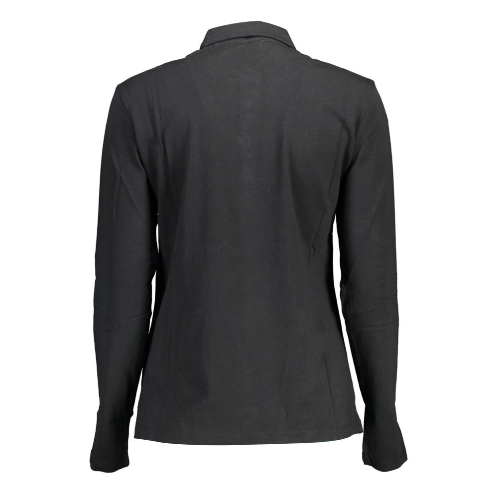 Tricou polo negru din bumbac pentru femei US POLO ASSN.