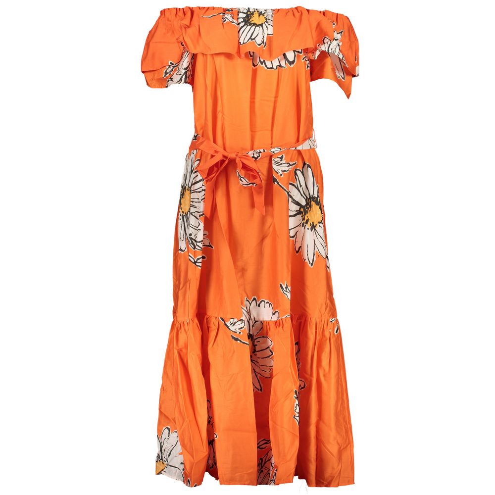 Rochie Desigual portocalie din bumbac