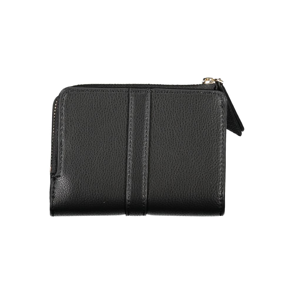 Portofel Tommy Hilfiger Sleek negru cu fermoar și portofel pentru monede