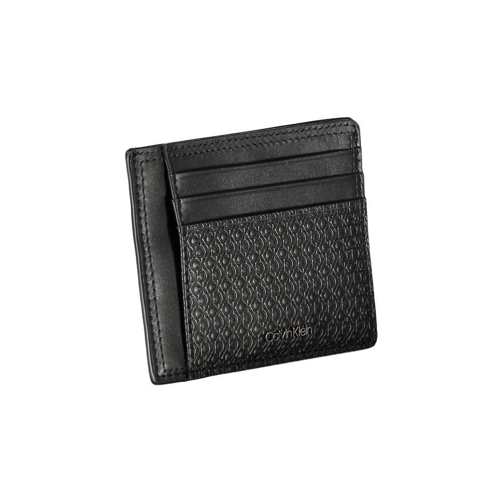 Calvin Klein – Elegante schwarze Geldbörse aus Leder mit Kartenhalter