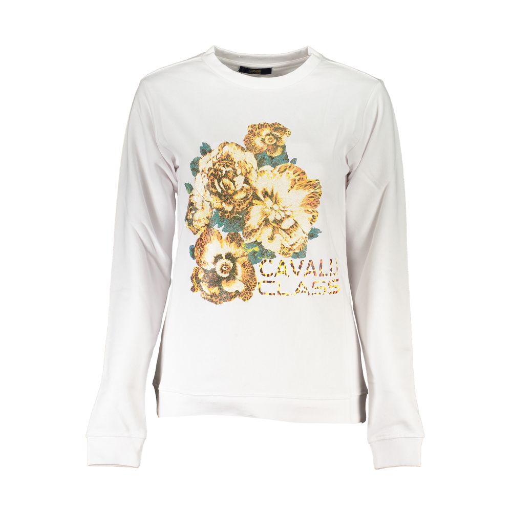 Weißer Baumwollpullover von Cavalli Class