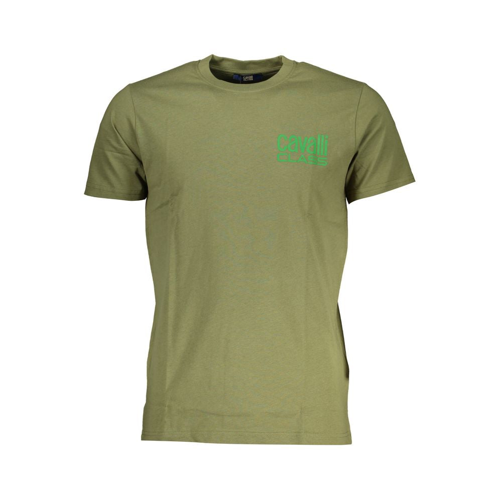 Grünes Baumwoll-T-Shirt der Cavalli Class