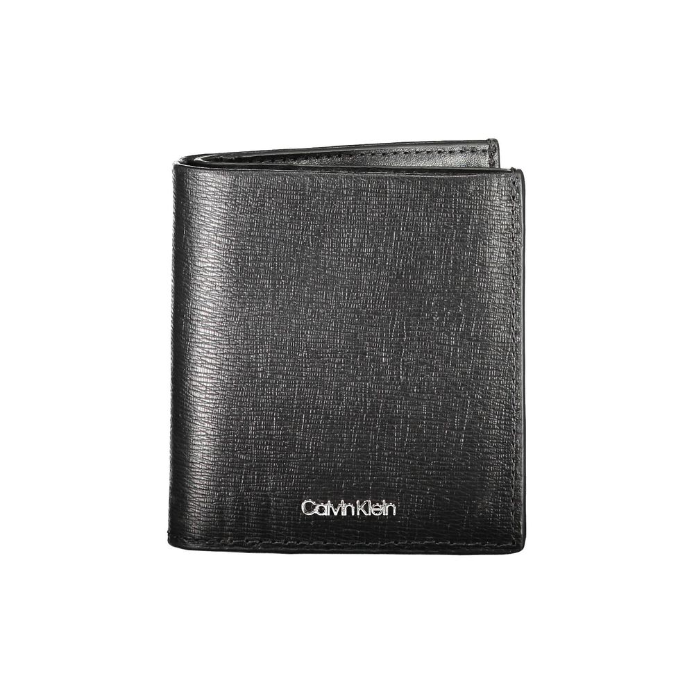 Calvin Klein Herren-Geldbörse aus schwarzem Leder