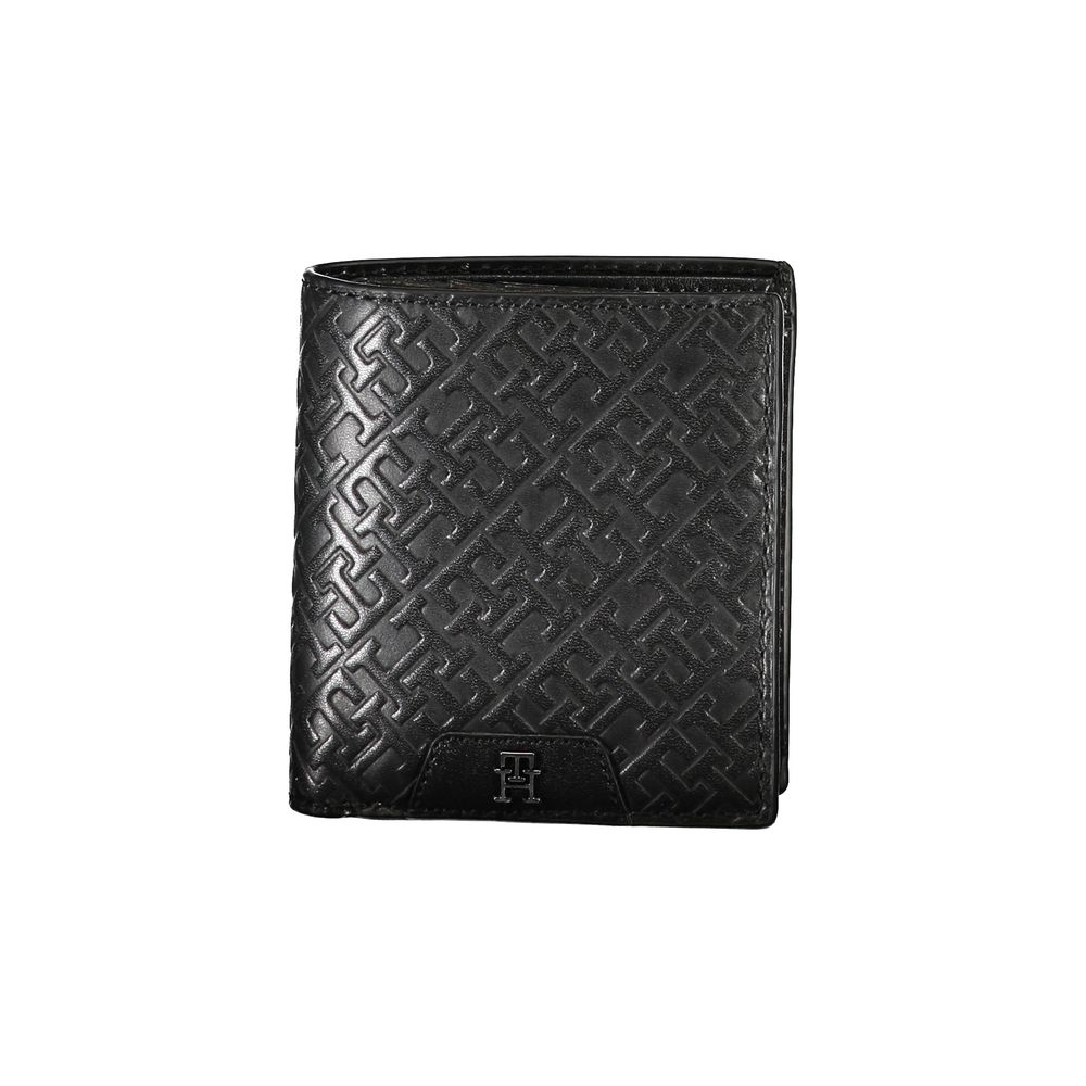 Portofel elegant din piele neagră cu două compartimente Tommy Hilfiger