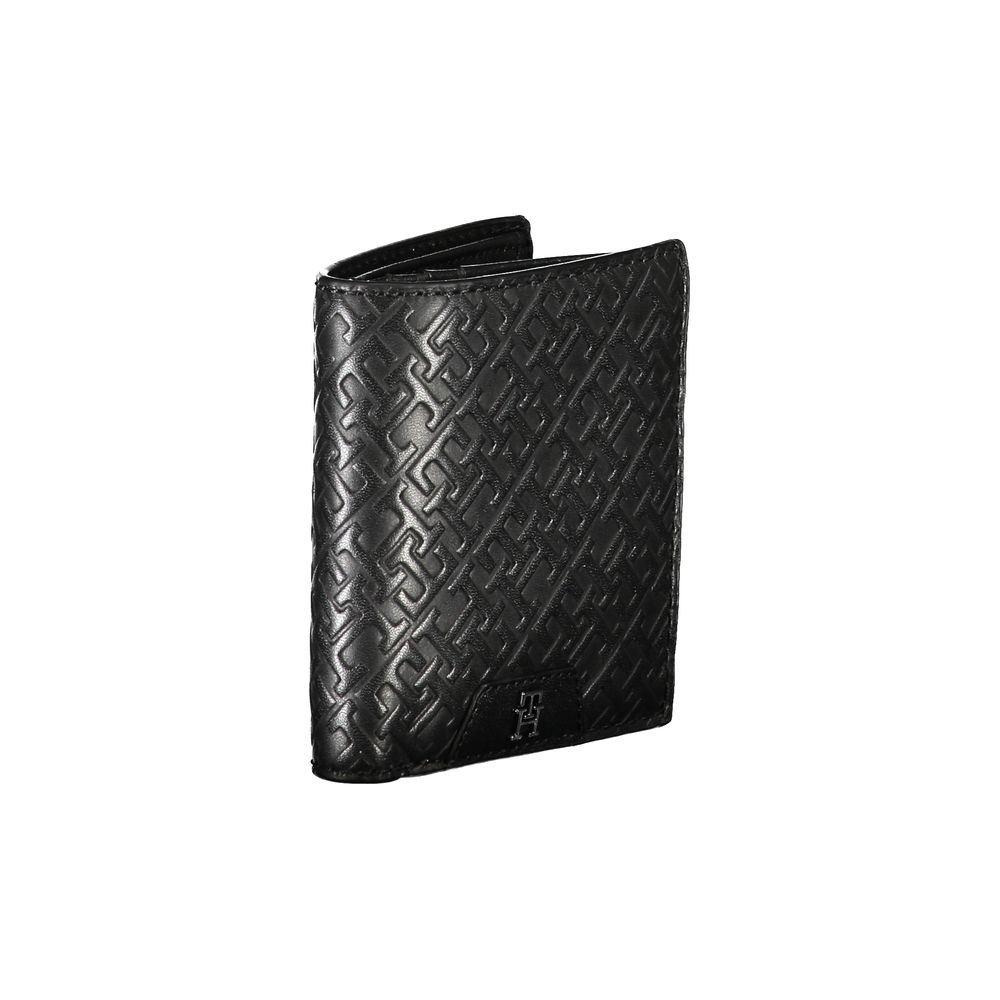 Portofel elegant din piele neagră cu două compartimente Tommy Hilfiger