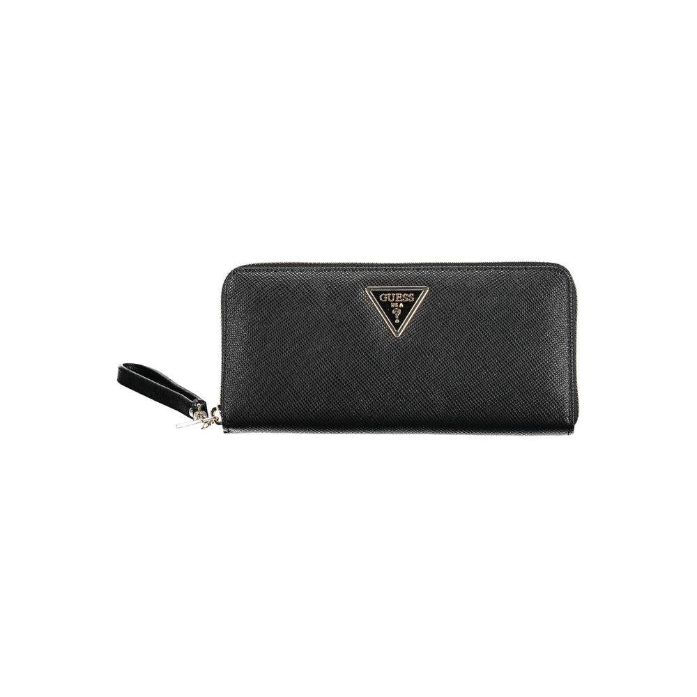 Portofel Guess Jeans negru din polietilenă pentru femei