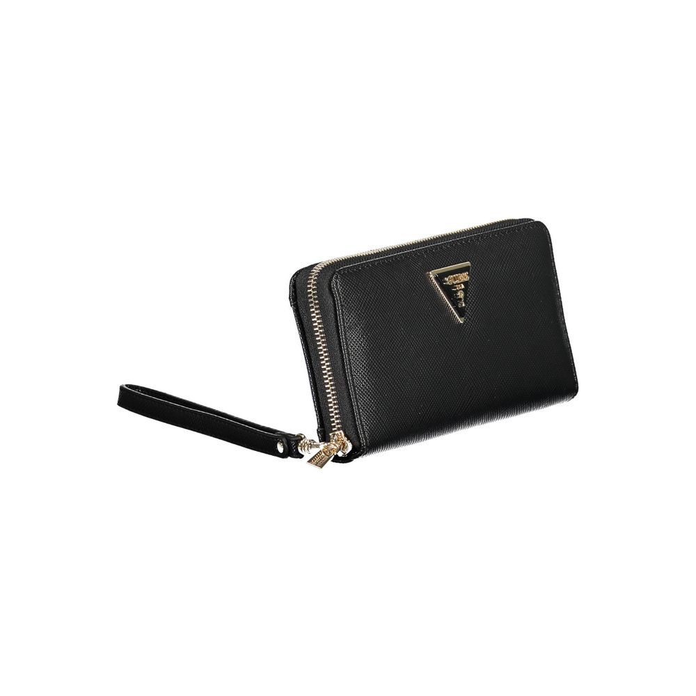 Portofel Guess Jeans negru din polietilenă pentru femei