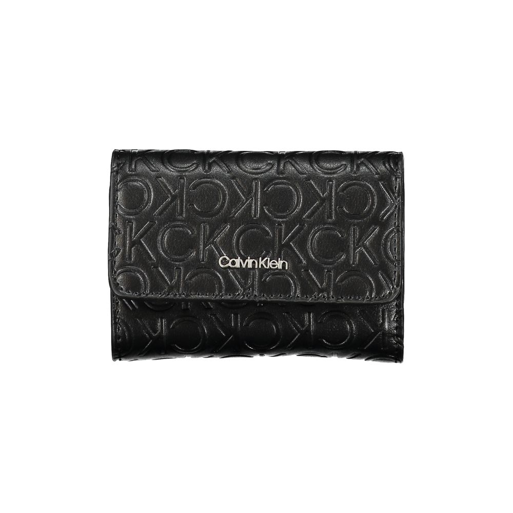 Portofel Calvin Klein Sleek negru cu două compartimente