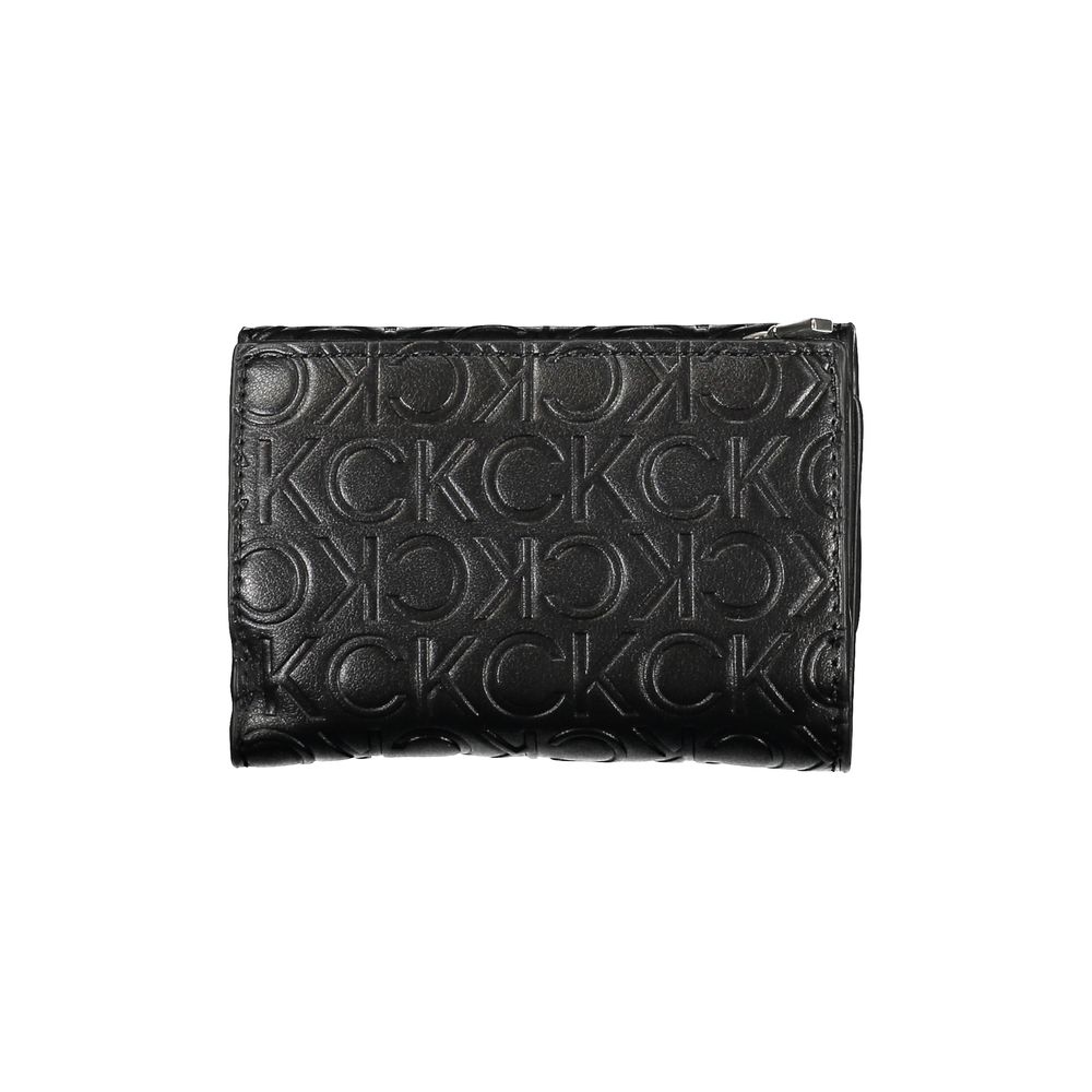 Portofel Calvin Klein Sleek negru cu două compartimente