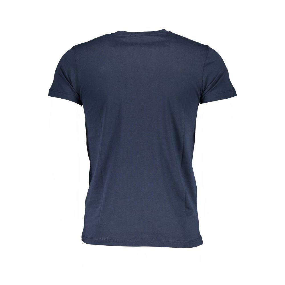 Roberto Cavalli Blaues Herren-T-Shirt aus Baumwolle