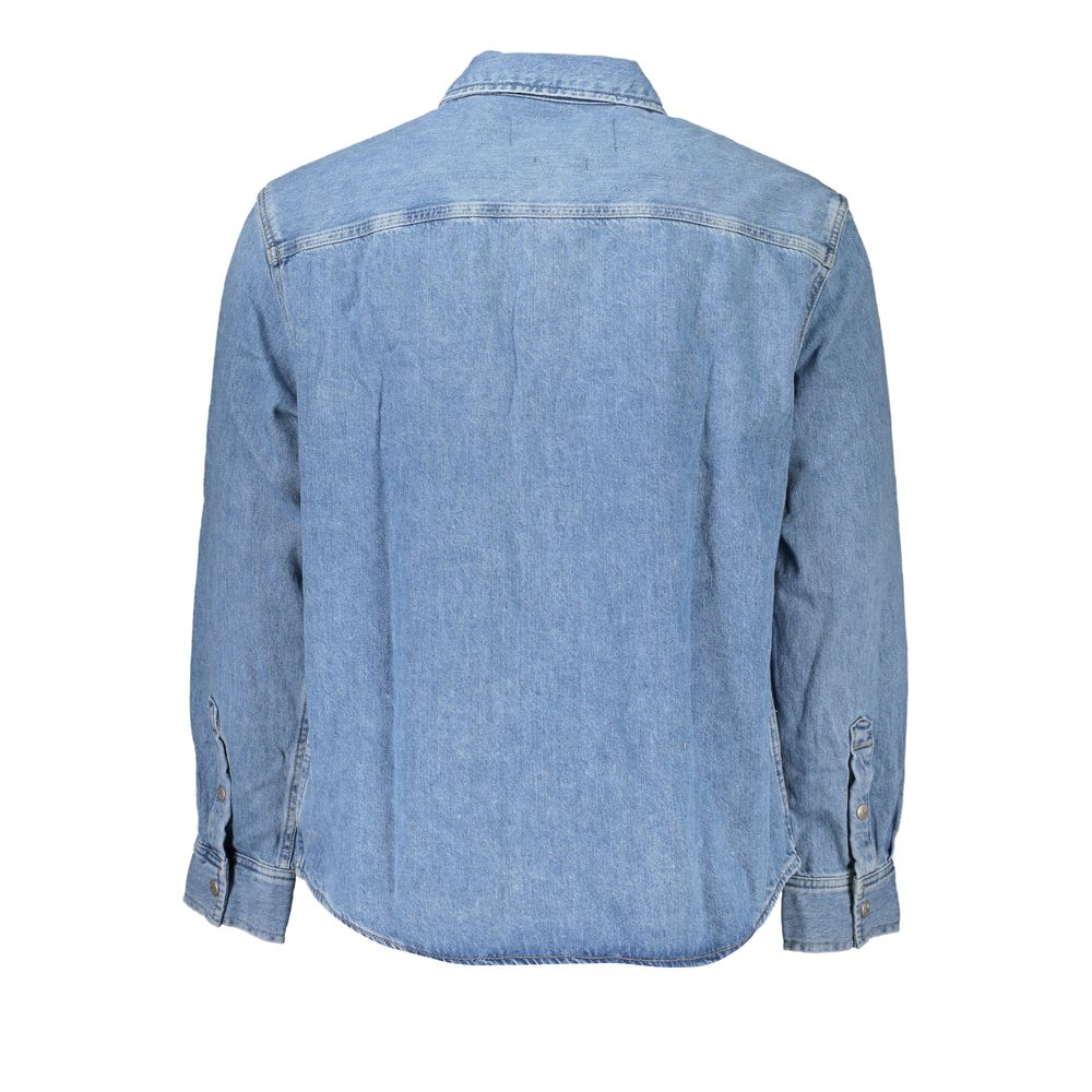 Calvin Klein Hellblaues Herrenhemd aus Baumwolle