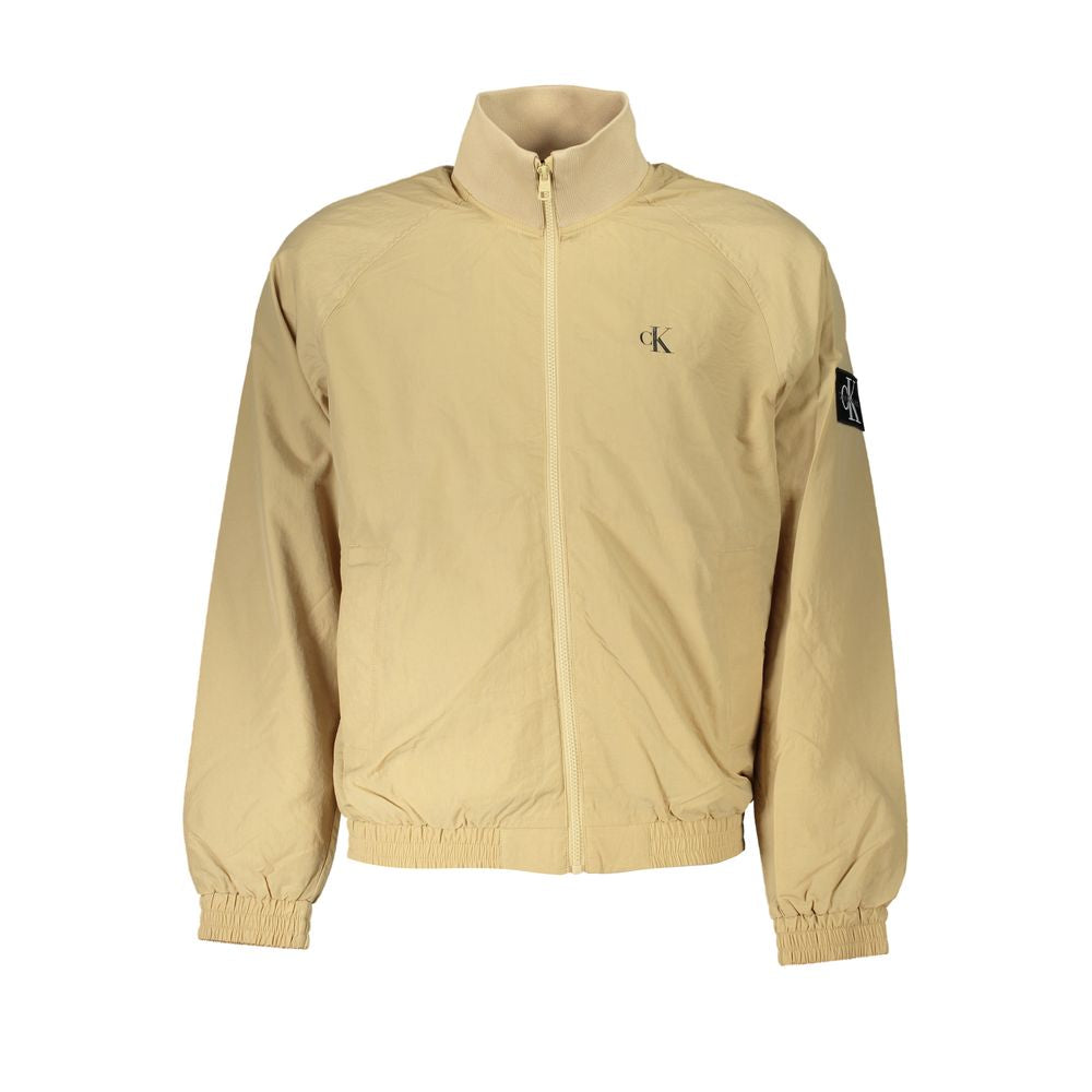 Calvin Klein – Langärmlige Sportjacke in Beige