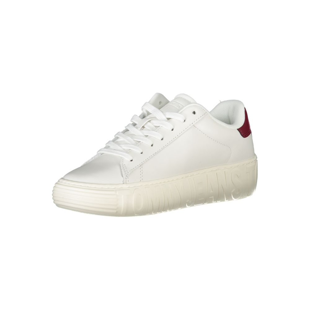 Teniși Tommy Hilfiger din piele albă pentru femei