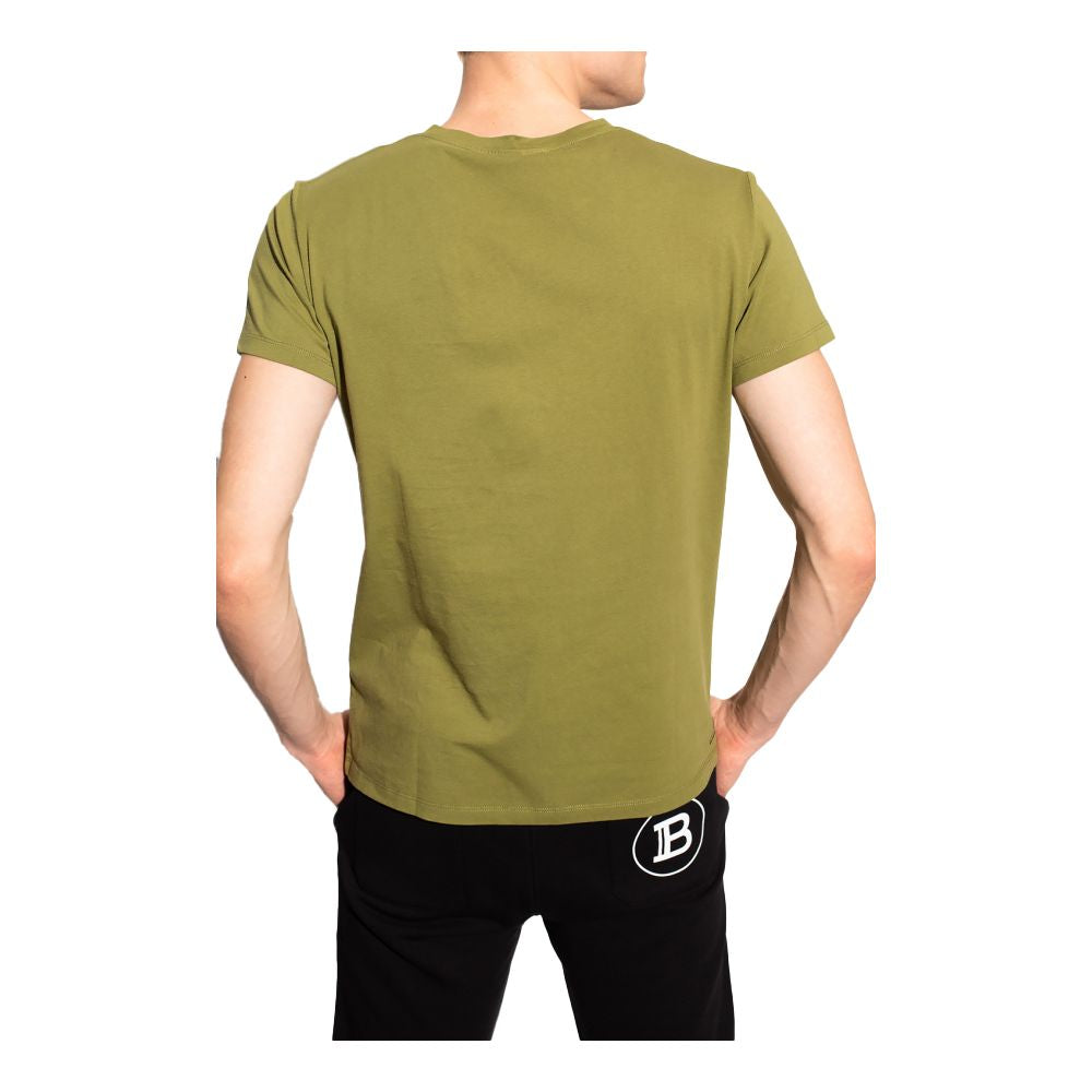 Tricou Balmain verde din bumbac