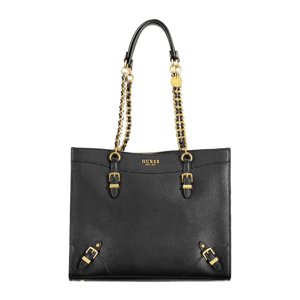 Guess Jeans Schwarze Polyethylen Damen Handtasche