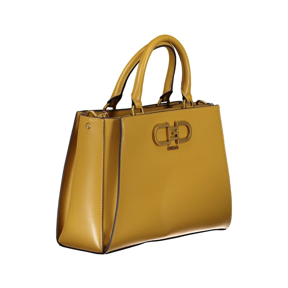 Guess Jeans – Gelbe Polyethylen-Handtasche