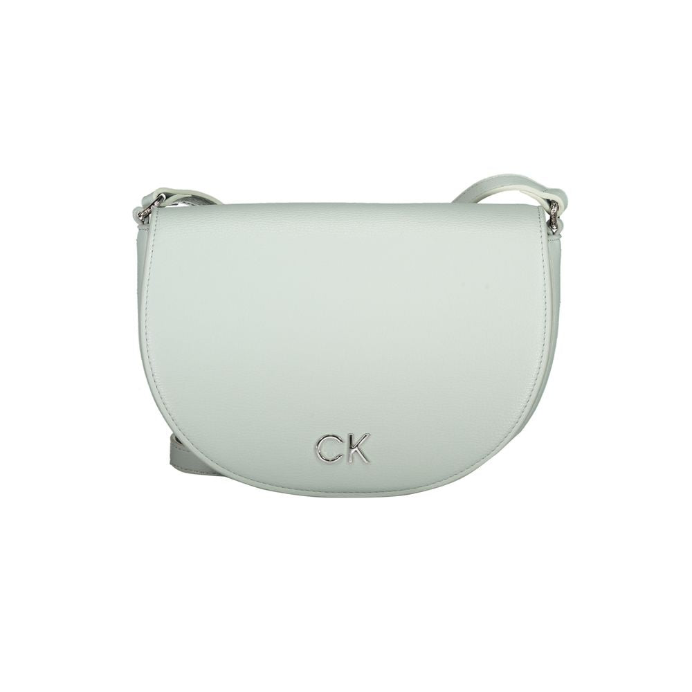 Geantă de mână Calvin Klein din polietilenă albastră deschisă pentru femei
