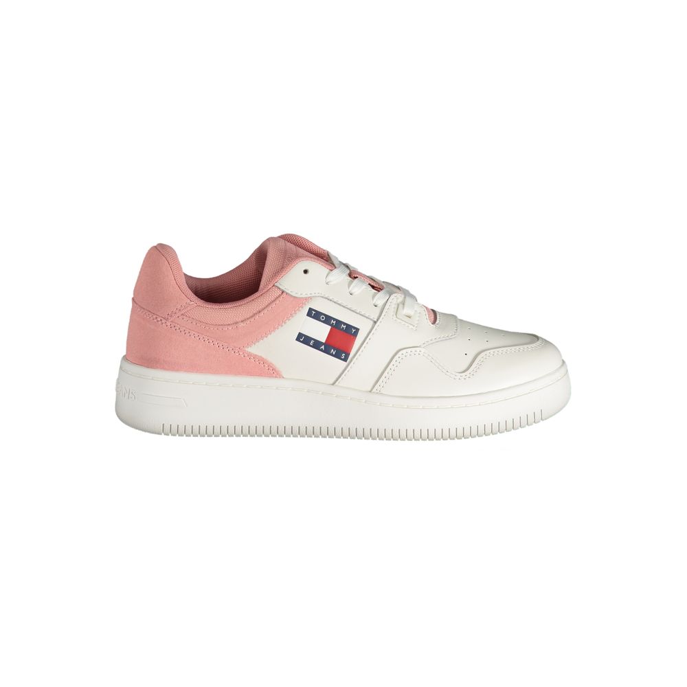 Tommy Hilfiger – Rosafarbener Polyester-Sneaker