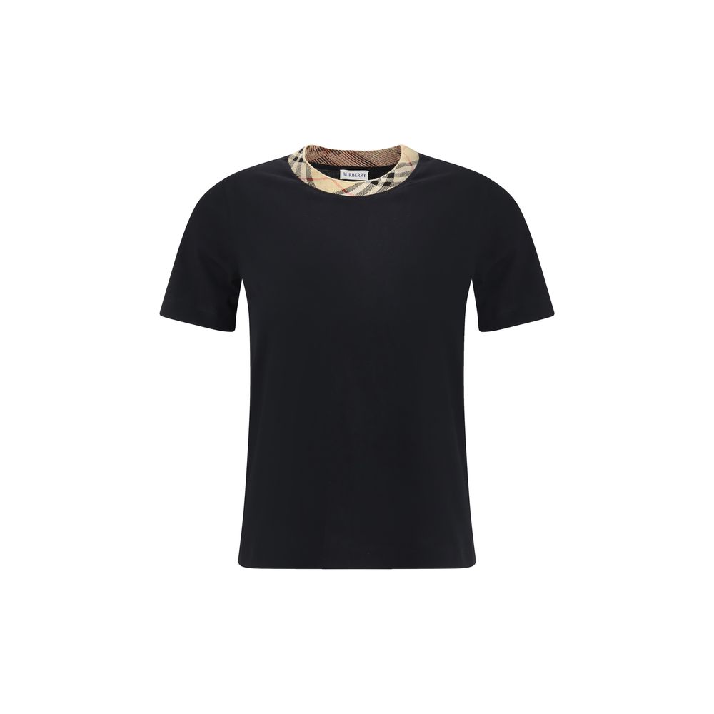Burberry – Kariertes T-Shirt mit Rundhalsausschnitt