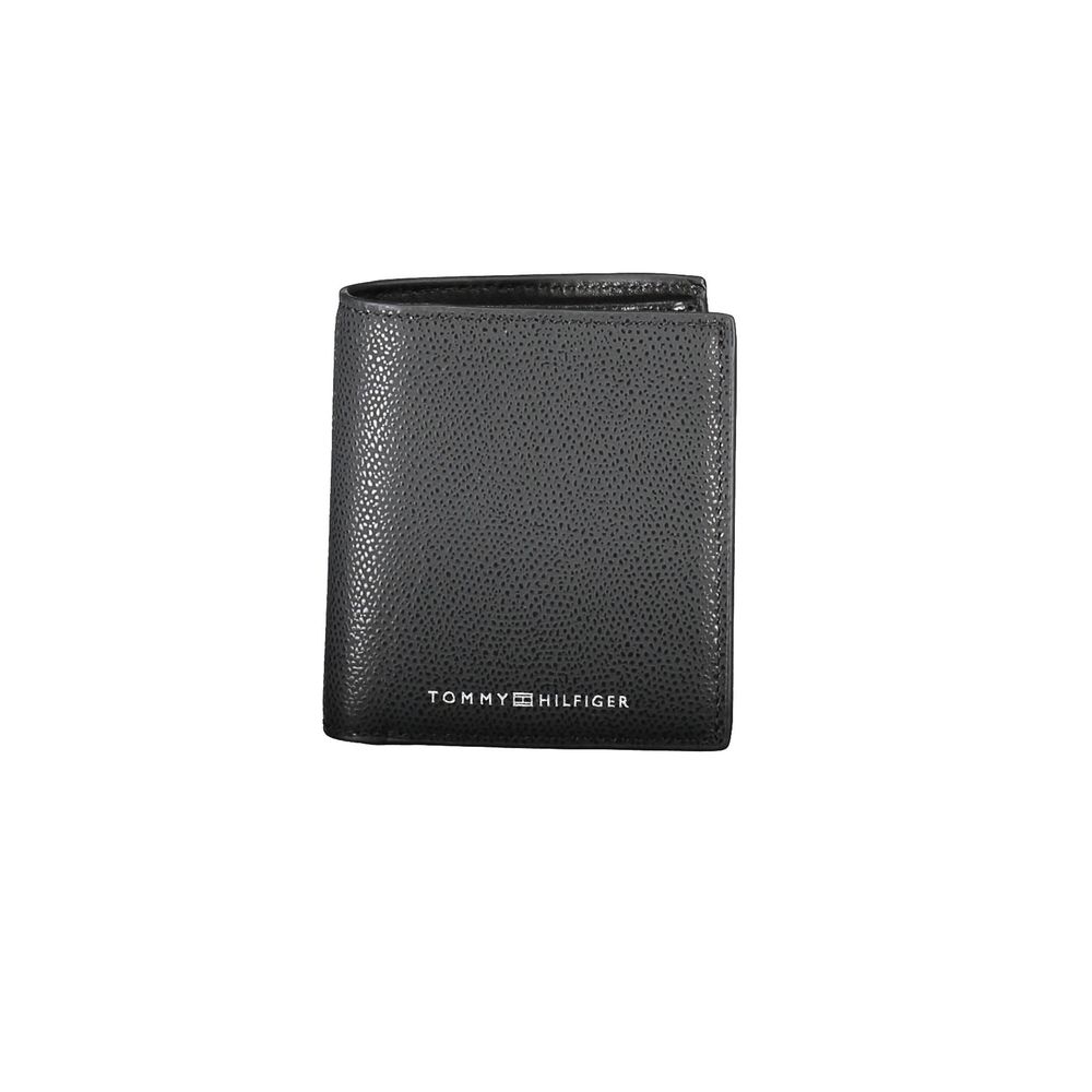 Tommy Hilfiger – Schwarze Lederbrieftasche für Herren